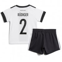 Dječji Nogometni Dres Njemačka Antonio Rudiger #2 Domaci SP 2022 Kratak Rukav (+ Kratke hlače)